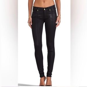‼️Vintage‼️ 7 For All Mankind high gloss Black denim, mid-rise, 25, AU0150660C